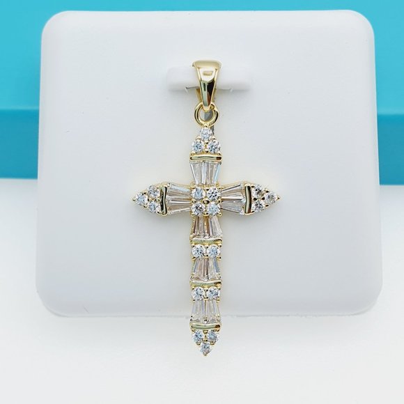 "14K Gold Plated 925 Sterling Silver CZ Beautiful Pendant for Women, 1USPAR4001 - Picture 2 of 11